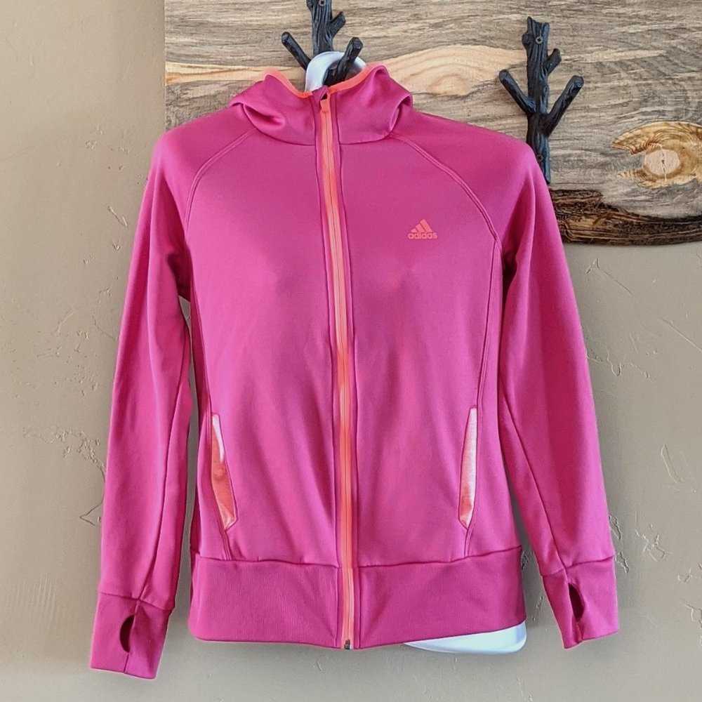 Adidas size M full zip fleece hoodie with Climawarm